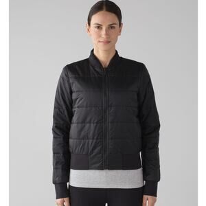 Lululemon Non-Stop Bomber 4 *Reversible Black Quilted Puffer Coat Jacket Travel